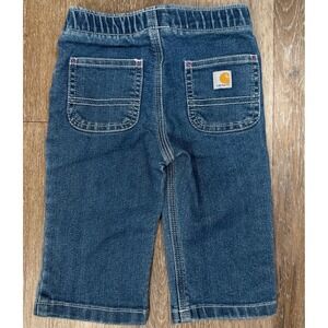 Toddler Carhartt Denim Blue Jeans Girls 6-Month Logo Pink Stitching Baby Pants